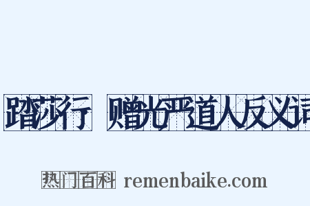 踏莎行·赠光严道人反义词是什么意思的图片